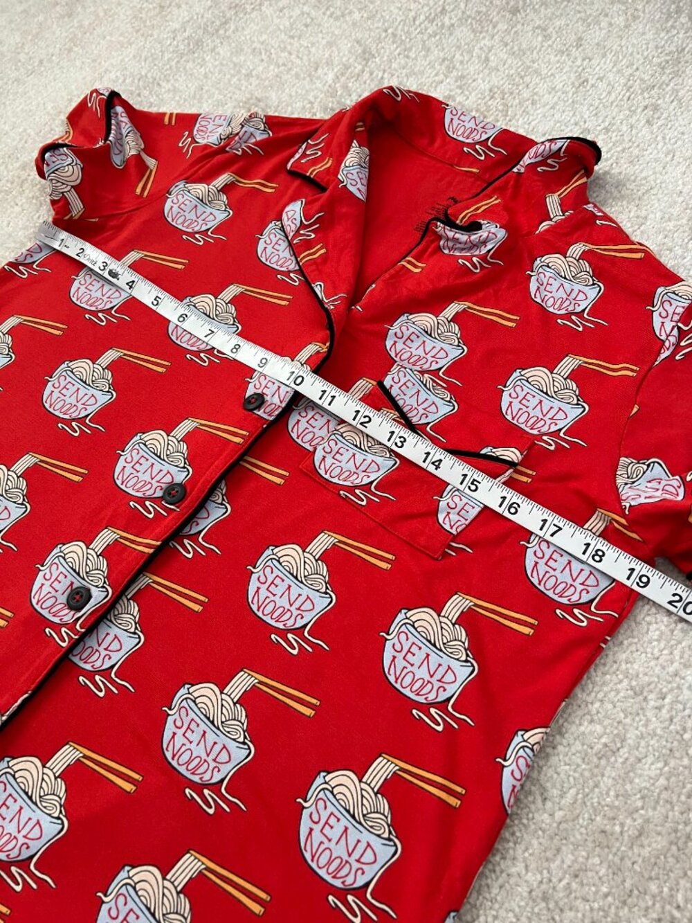 MeUndies Matching Shorts Pajamas Set M Noodle Print - Picture 8 of 8